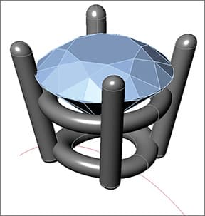 CAD Modeling Prong Settings