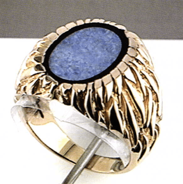 Laser Welding Solid Back on Opal Ring